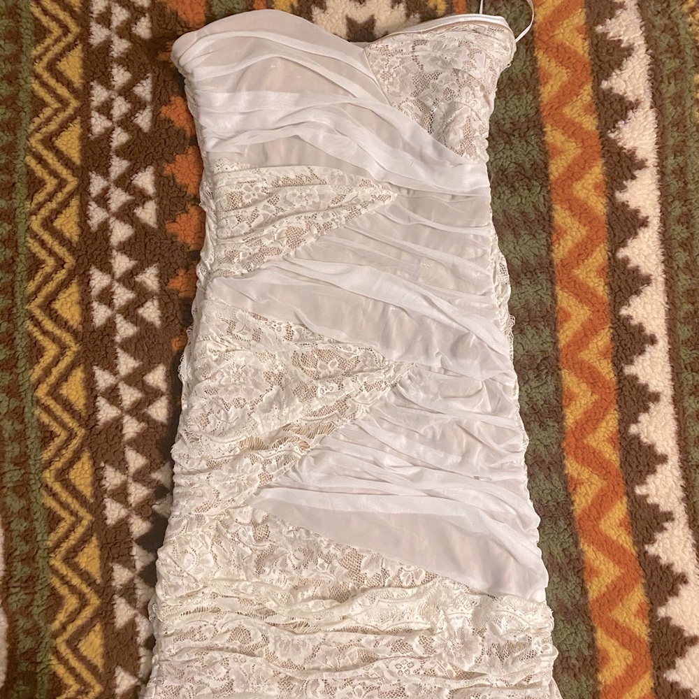 Arden B white and blush bridal shower dress large home coming